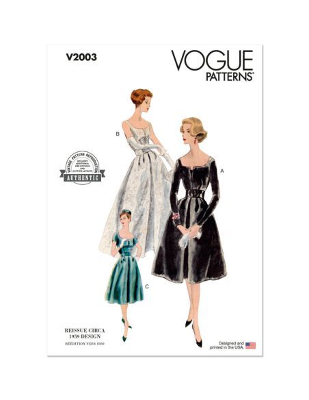 Patron Vogue 2004 H5 - Robe et jupon