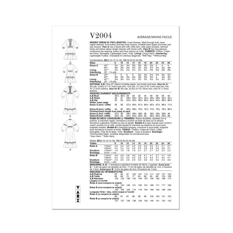 Patron Vogue 2004 B5 - Robe