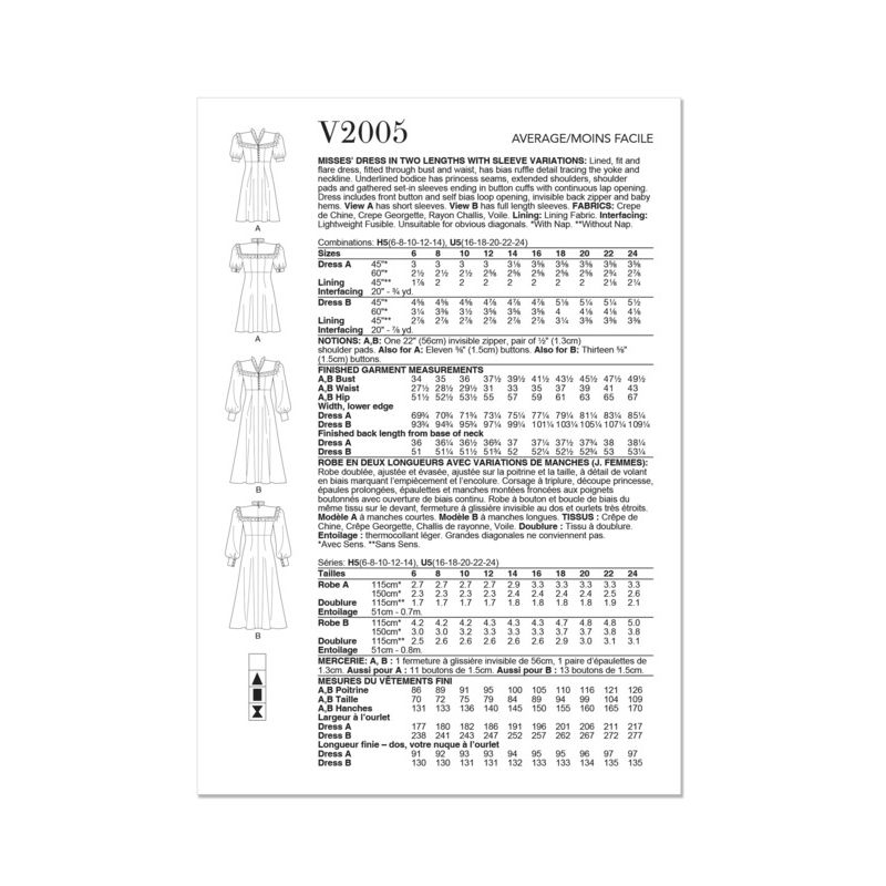 Patron Vogue 2005 H5 - Robe