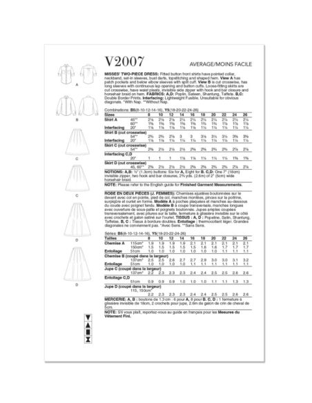 Patron Vogue 2007 B5 - Robe