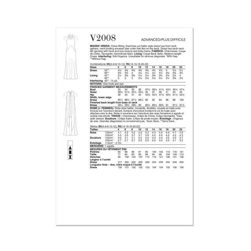 Patron Vogue 2008 D5 - Robe
