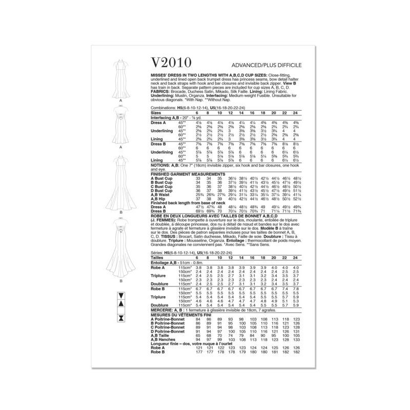 Patron Vogue 2010 H5 - Robe