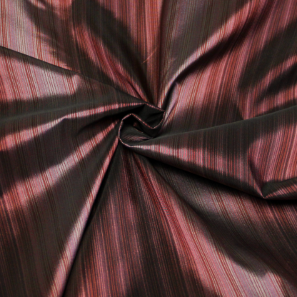 Soie sauvage tissé-teint - Rayure ton prune 2
