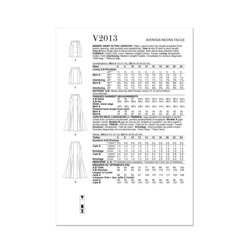 Patron Vogue 2013 H5 - Jupe
