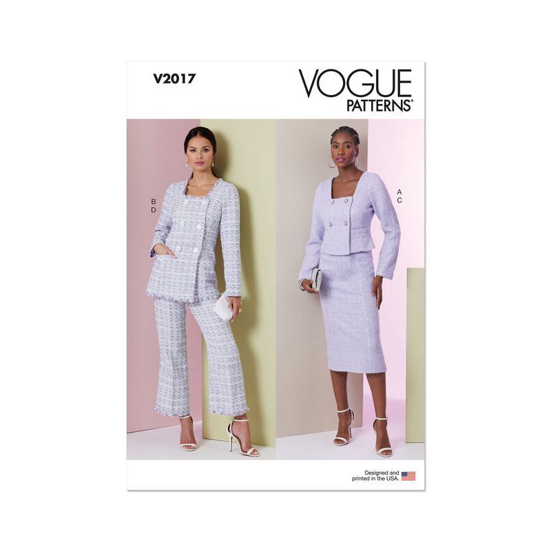 Patron Vogue 2017 B5 - Veste, jupe et pantalon