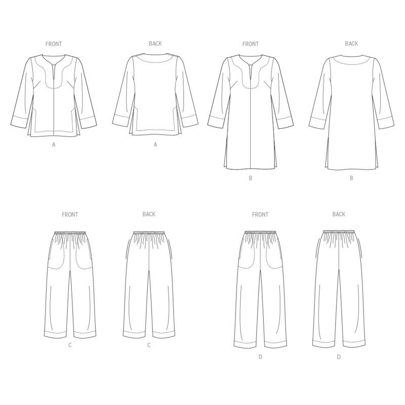 Patron Vogue 2019 A - Ensemble de vêtement de détente
