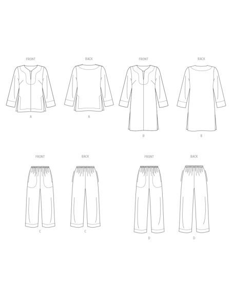 Patron Vogue 2019 A - Ensemble de vêtement de détente