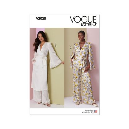 Patron Vogue 2020 B5 - Haut, robe de chambre et pantalon