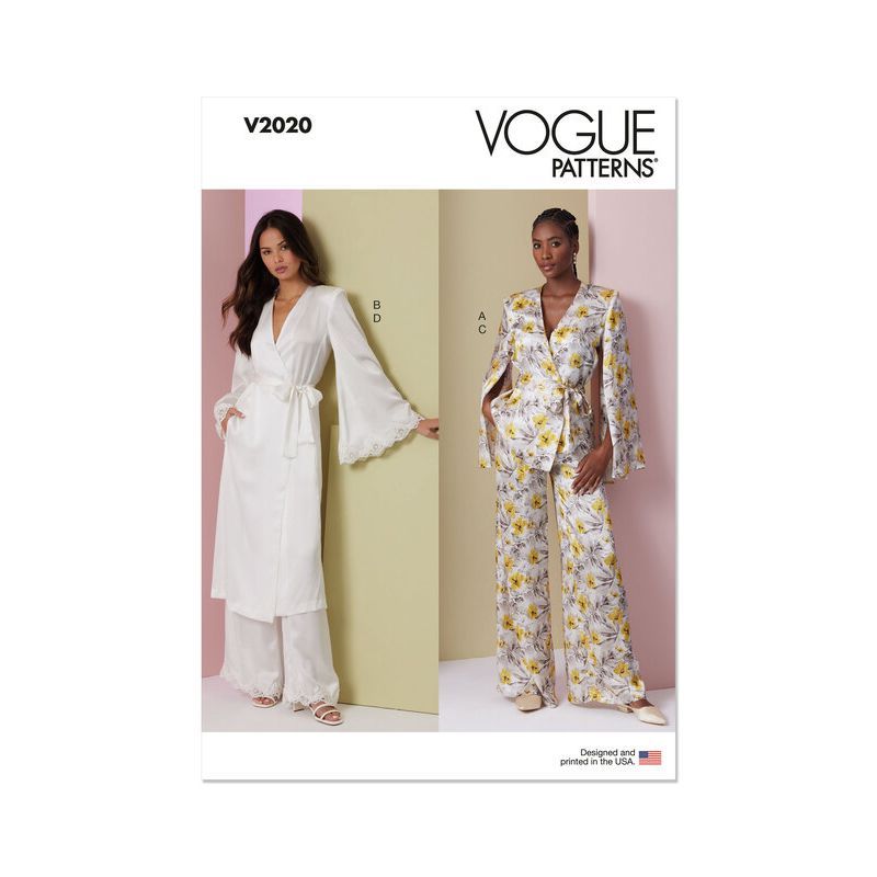 Patron Vogue 2020 B5 - Haut, robe de chambre et pantalon