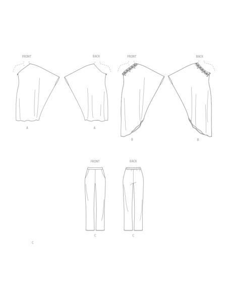 Patron Vogue 2021 A - Robe et pantalon