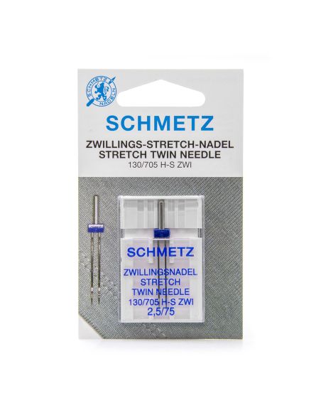 Aiguille machine double SCHMETZ spécial stretch - 2.5 mm