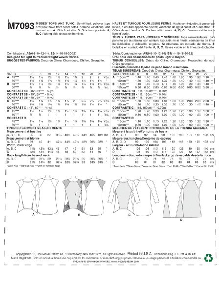 Patron McCall's 7093.A5 - Haut et tunique