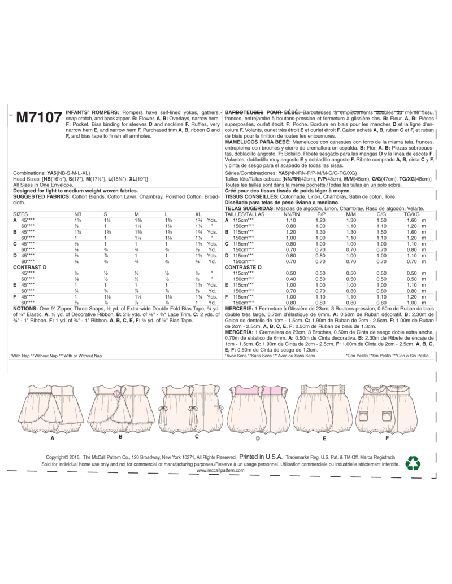 Patron McCall's 7107.YA5 - Barboteuse