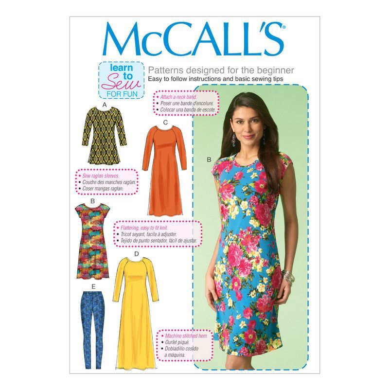 Patron McCall's 7122.Y - Tunique, robe et collant