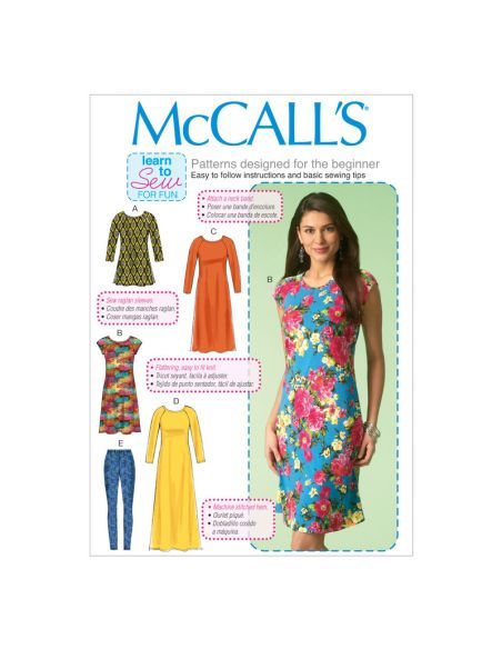 Patron McCall's 7122.Y - Tunique, robe et collant