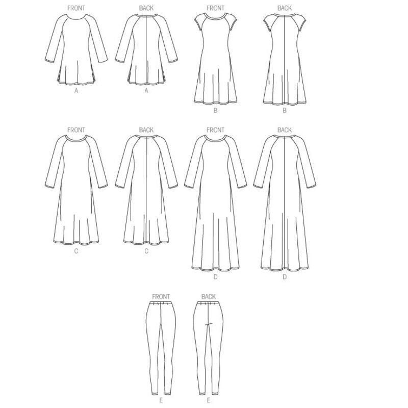 Patron McCall's 7122.Y - Tunique, robe et collant