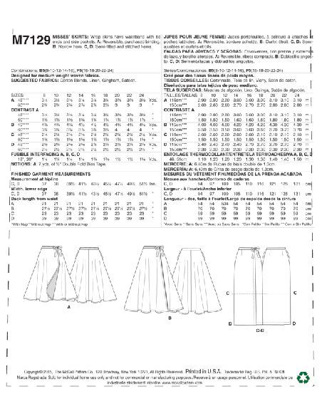 Patron McCall's 7129.B5 - Jupe