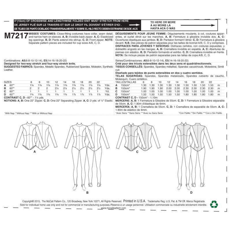 Patron McCall's 7217.A5 - Déguisement