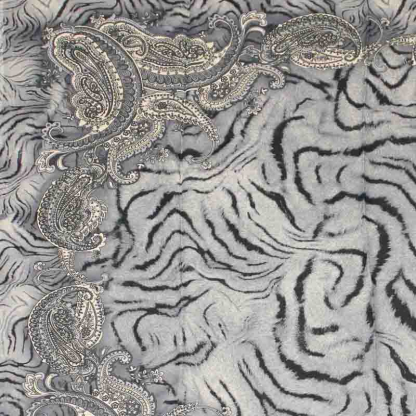 Foulard twill - Motif tigre bleu 2