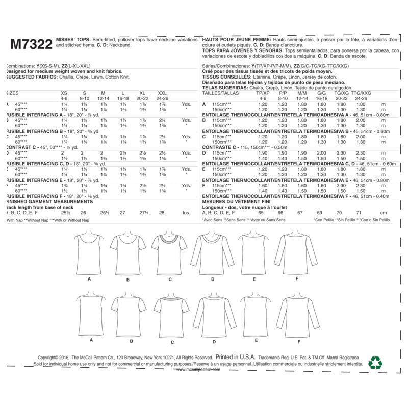 Patron McCall's 7322.Y - Haut