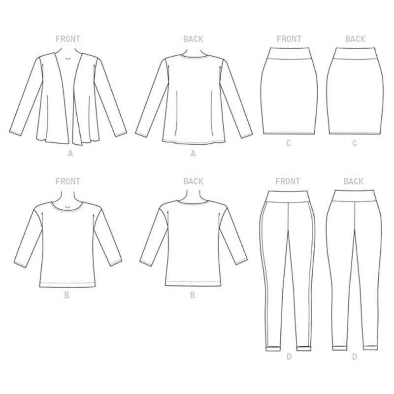 Patron McCall's 7331.A5 - Veste, haut, jupe et pantalon