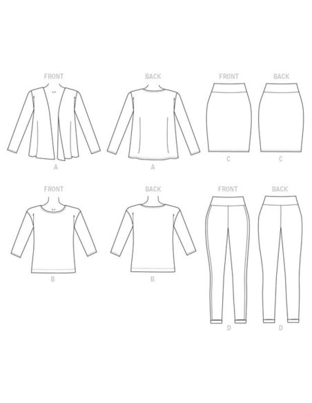 Patron McCall's 7331.A5 - Veste, haut, jupe et pantalon