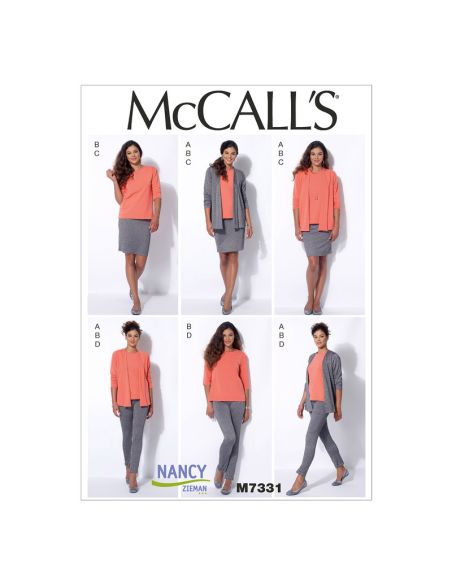 Patron McCall's 7331.A5 - Veste, haut, jupe et pantalon