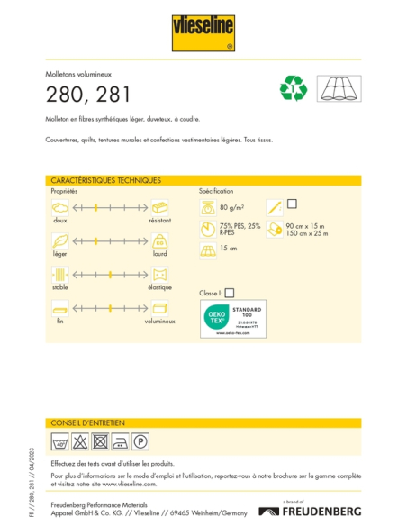 Molleton Vlieseline 280