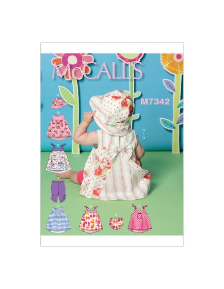 Patron McCall's 7342.YA5 - Robes, culottes, collants et chapeau