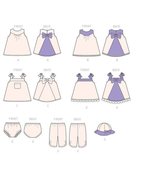 Patron McCall's 7342.YA5 - Robes, culottes, collants et chapeau