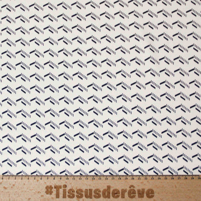 Twill 100% viscose – Motif géometrique