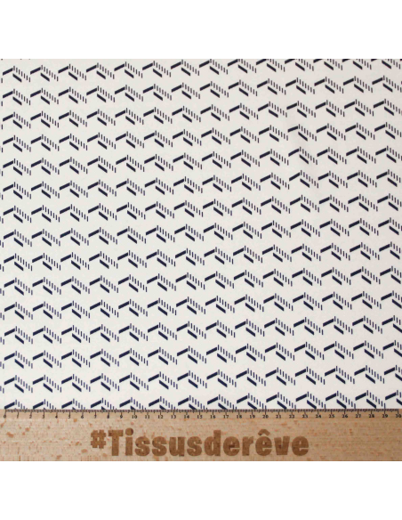 Twill 100% viscose – Motif géometrique