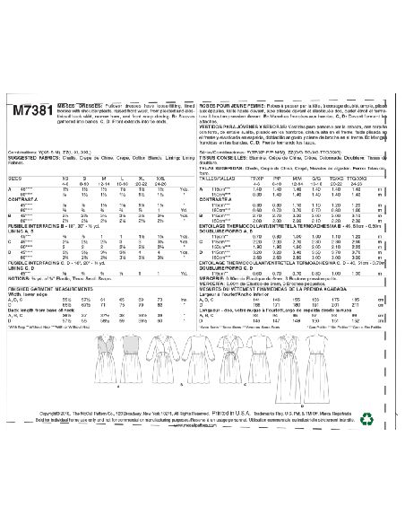 Patron McCall's 7381.Y - Robes