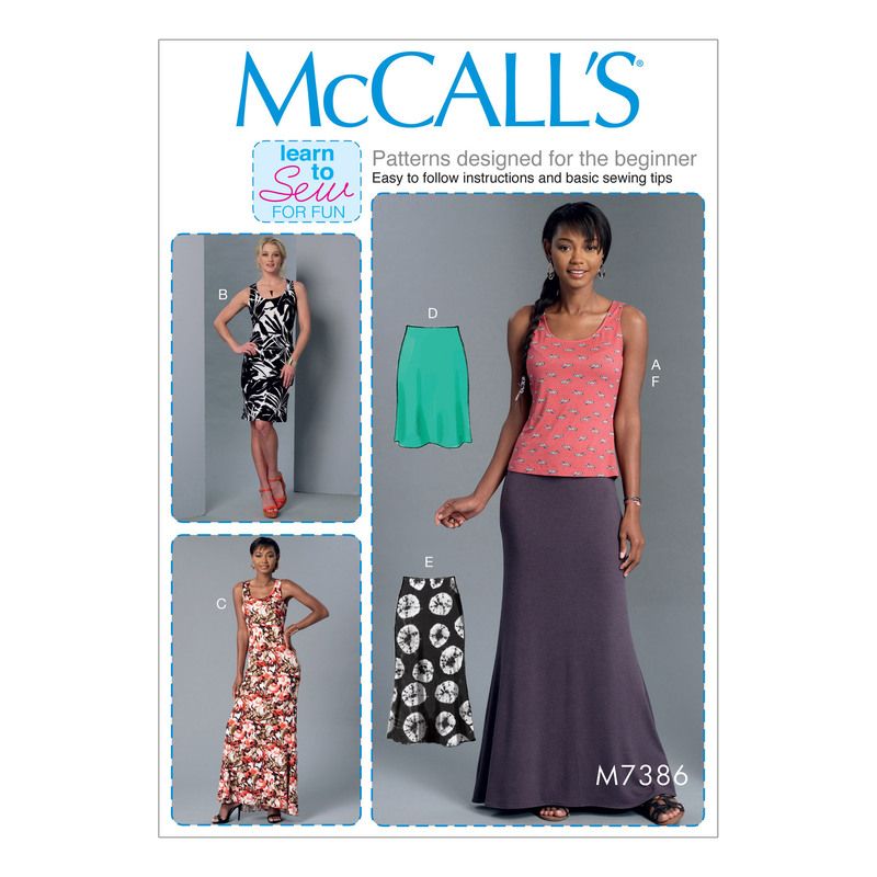 Patron McCall's 7386.Y - Hauts, robes et jupes