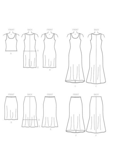Patron McCall's 7386.Y - Hauts, robes et jupes