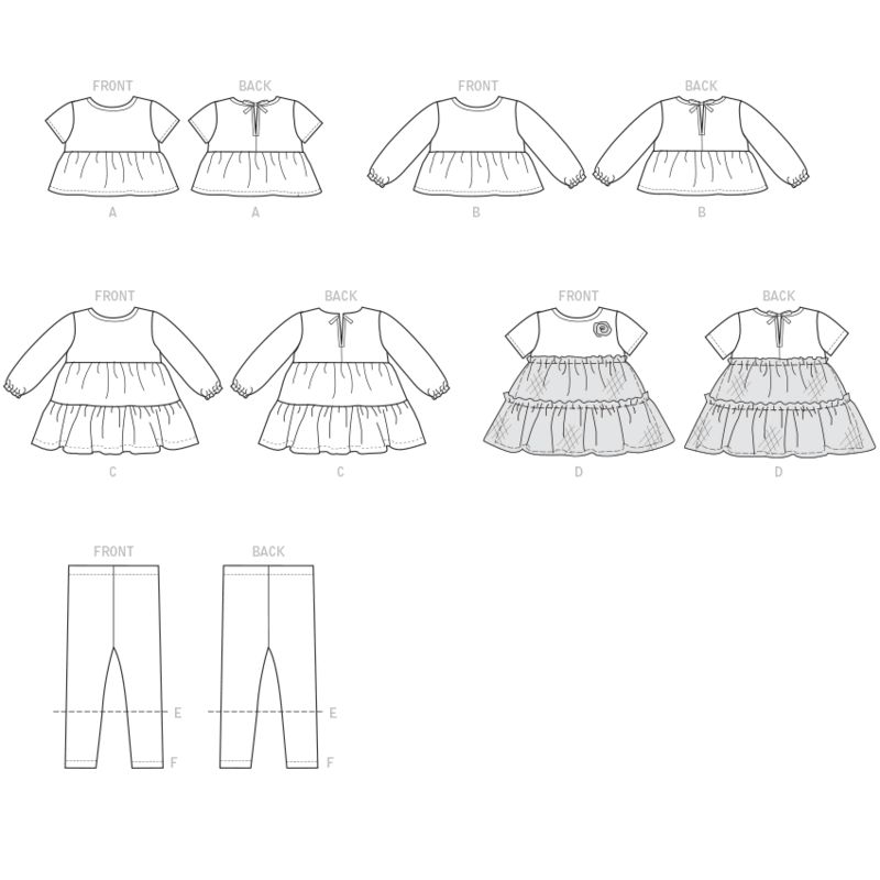 Patron McCall's 7458.CAA - Hauts, robes et collants