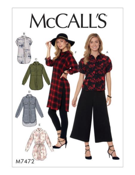 Patron McCall's 7472.A5 - Chemises, tuniques