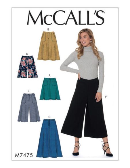 Patron McCall's 7475.A5 - Jupes, short