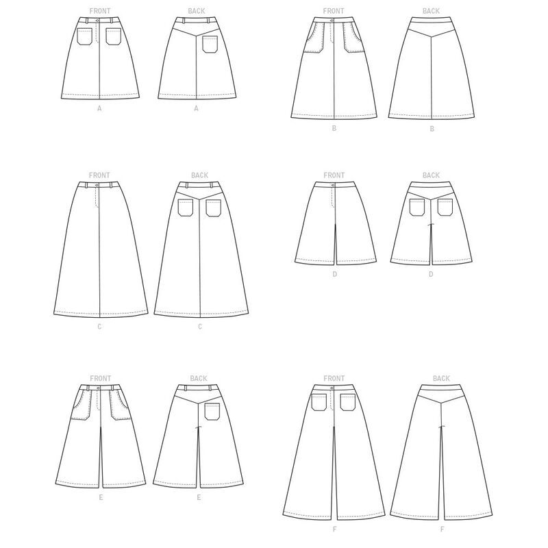 Patron McCall's 7475.A5 - Jupes, short