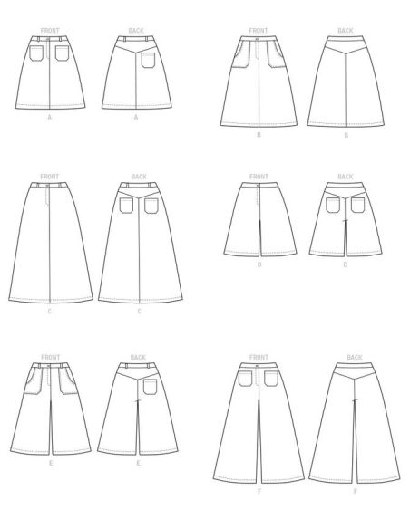 Patron McCall's 7475.A5 - Jupes, short