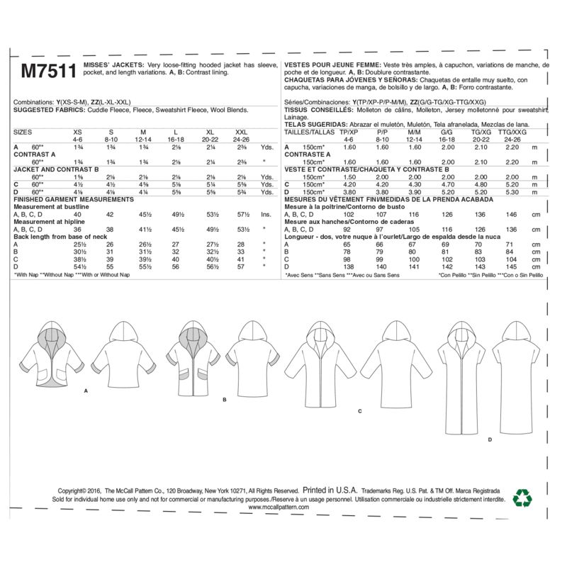 Patron McCall's 7511.Y - Vestes