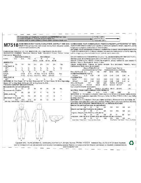 Patron McCall's 7518.KID - Combinaison