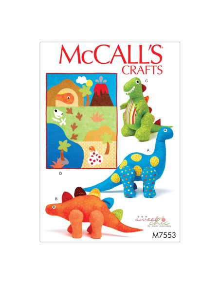 Patron McCall's 7553.OSZ - Jouets dinosaures et couvre-lit