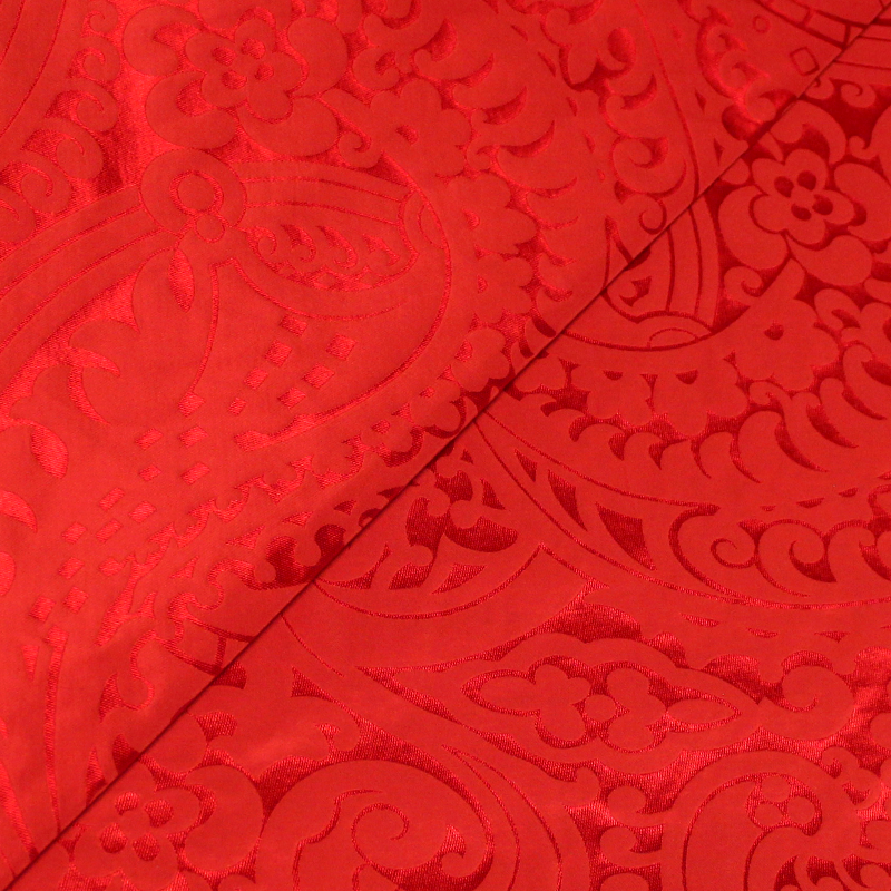 Taffetas de soie jacquard - Baroque rouge