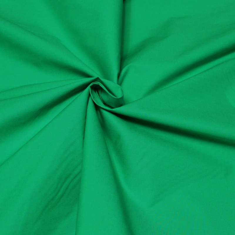 Popeline coton & élasthanne - Vert