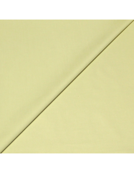 Popeline coton & élasthanne - Jaune clair