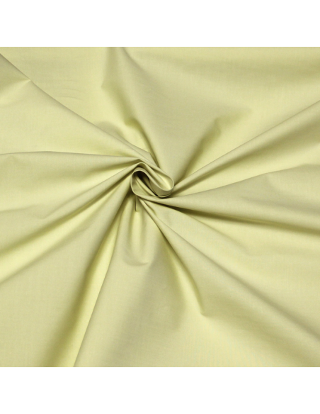 Popeline coton & élasthanne - Jaune clair