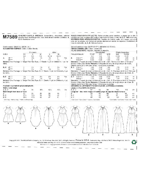 Patron McCall's 7589.CX - Robes