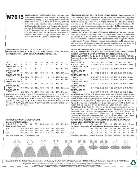 Patron McCall's 7615.A5 - Déguisements
