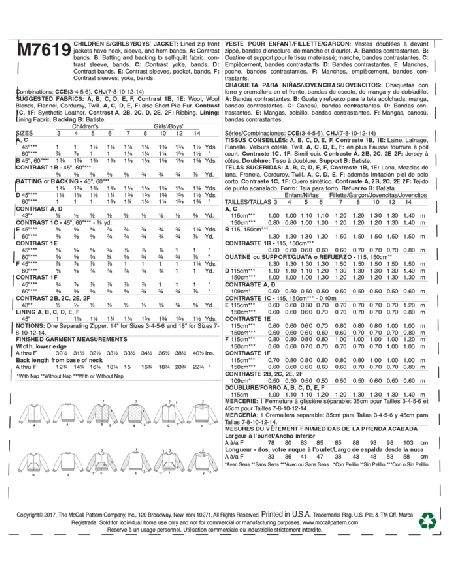 Patron McCall's 7619.CCE - Veste
